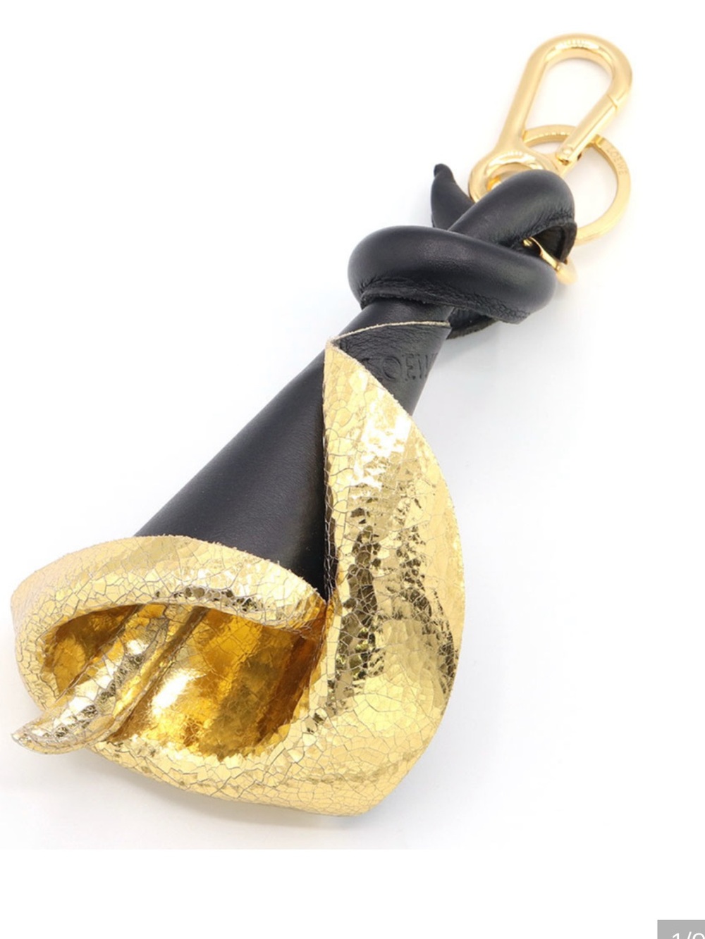 LOEWE EXTREMELY RARE GOLD CALLA LILY BAG CHARM - Picture 5 of 7